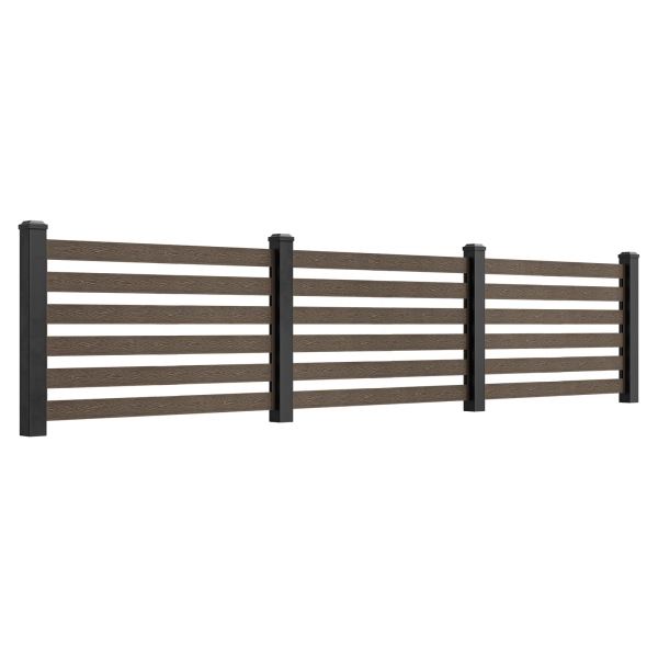 Sztacheta kompozytowa ze strukturą drewna, NORDECK Hageline, Brąz 150 x 20 x 1500 mm