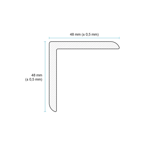 Kątownik kompozytowy WPC NORDECK Skogline Heban 220 × 4,8 × 4,8 cm