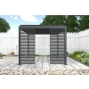 Zestaw Pergola Ogrodowa Bioklimatyczna Stalowa SOLA 3x4 m Antracyt NORDVIC + 2 Panele żaluzjowe