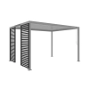 Zestaw Pergola Ogrodowa Bioklimatyczna Stalowa SOLA 3x4 m Antracyt NORDVIC + 2 Panele żaluzjowe
