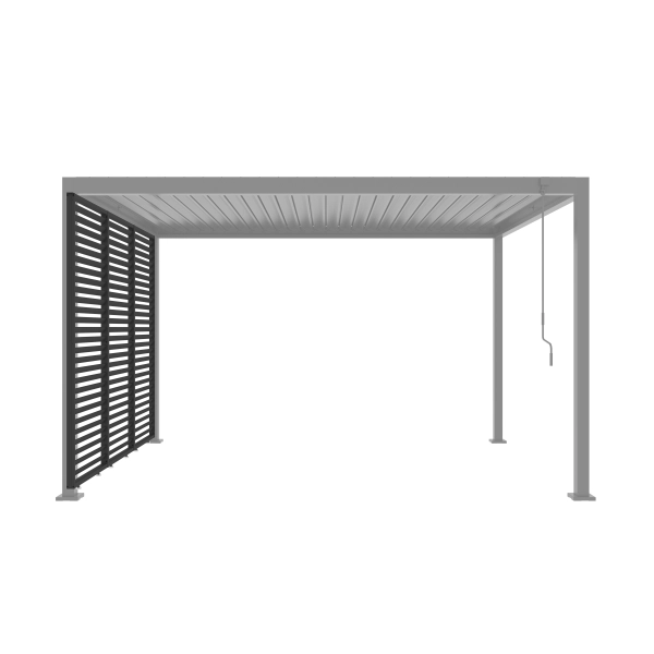 Panel Żaluzjowy Stały Aluminiowy 93 x 225,8 cm Antracyt do Pergoli NORDVIC SOLA VIKEN