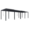 Pergola ogrodowa tarasowa aluminiowa NORDVIC Skyline LED Light 3x10 m Antracyt