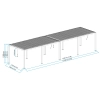 Pergola ogrodowa tarasowa aluminiowa NORDVIC Skyline LED Light 3x10 m Antracyt