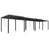 Pergola ogrodowa tarasowa aluminiowa NORDVIC Skyline 3x12 m Antracyt