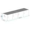 Pergola ogrodowa tarasowa aluminiowa NORDVIC Skyline 3x12 m Antracyt