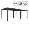 Pergola ogrodowa tarasowa aluminiowa NORDVIC Skyline 3x8 m Antracyt