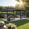 Pergola ogrodowa tarasowa aluminiowa NORDVIC Skyline 3x8 m Antracyt