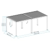 Pergola ogrodowa tarasowa aluminiowa NORDVIC Skyline 3x8 m Antracyt