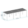 Pergola ogrodowa tarasowa aluminiowa NORDVIC Skyline 3x9 m Antracyt