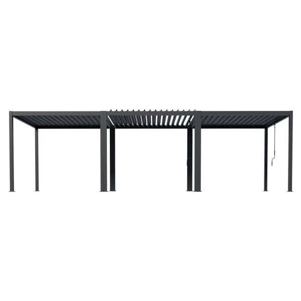 Pergola ogrodowa tarasowa aluminiowa NORDVIC Skyline 3x9 m Antracyt
