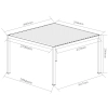 Pergola ogrodowa tarasowa aluminiowa NORDVIC Skyline LED Light 3x5 m 4-słupowa Antracyt