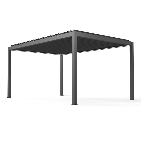 Pergola ogrodowa tarasowa aluminiowa NORDVIC Skyline LED Light 3x5 m 4-słupowa Antracyt