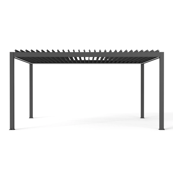 Pergola ogrodowa tarasowa aluminiowa NORDVIC Skyline LED Light 3x5 m 4-słupowa Antracyt
