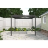 Pergola Ogrodowa Bioklimatyczna Stalowa SOLA 3x3 m Antracyt NORDVIC