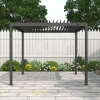 Pergola Ogrodowa Bioklimatyczna Stalowa SOLA 3x3 m Antracyt NORDVIC