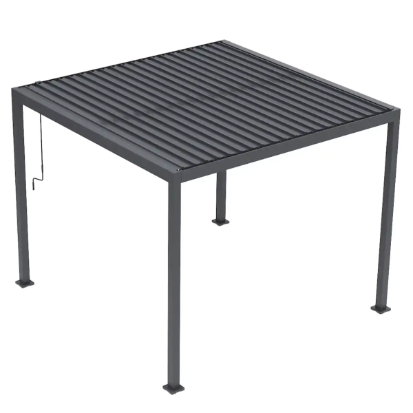 Pergola Ogrodowa Bioklimatyczna Stalowa SOLA 3x3 m Antracyt NORDVIC