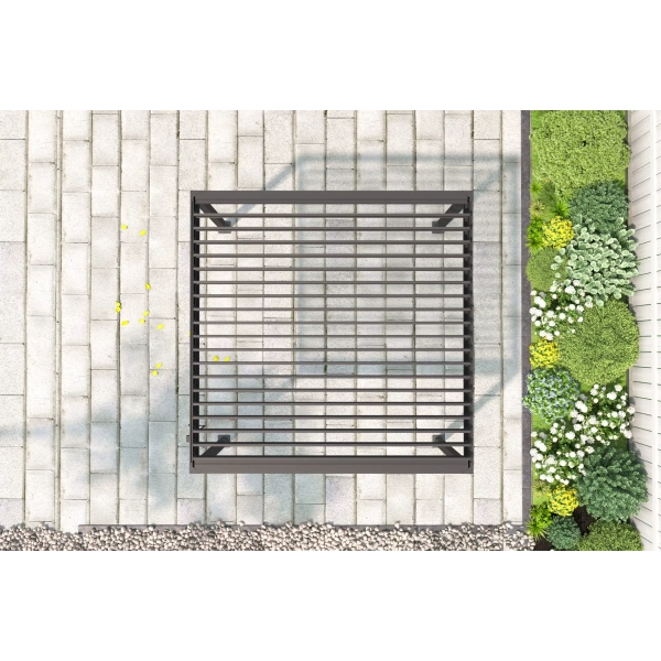 Pergola Ogrodowa Bioklimatyczna Stalowa SOLA 3x3 m Antracyt NORDVIC