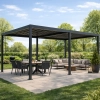 Pergola Ogrodowa Bioklimatyczna Stalowa SOLA 3x6 m Antracyt NORDVIC