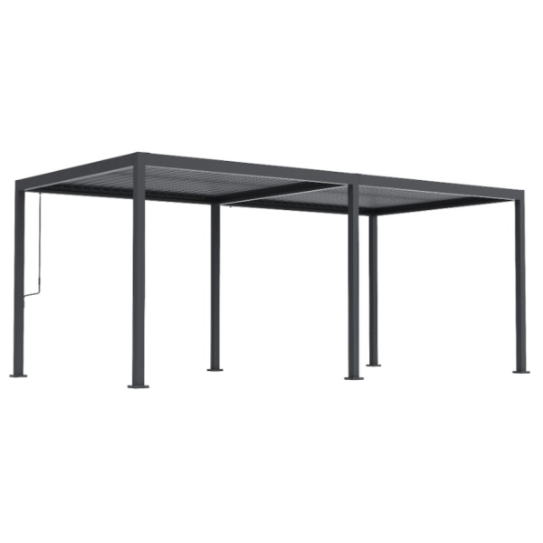 Pergola Ogrodowa Bioklimatyczna Stalowa SOLA 3x6 m Antracyt NORDVIC