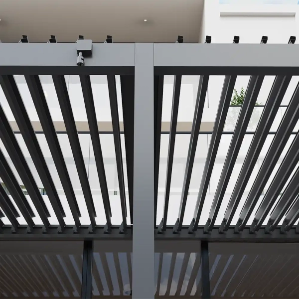 Pergola Ogrodowa Bioklimatyczna Stalowa SOLA 3x6 m Antracyt NORDVIC