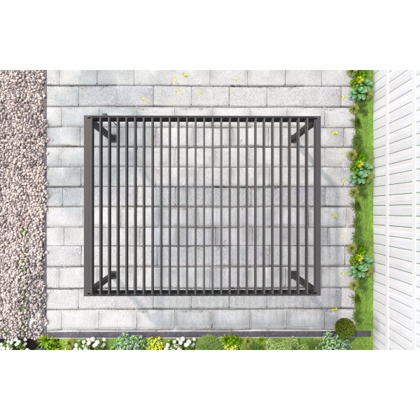 Pergola Ogrodowa Bioklimatyczna Stalowa SOLA 3x4 m Antracyt NORDVIC