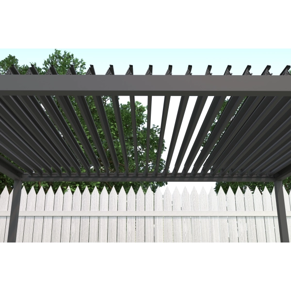 Pergola Ogrodowa Bioklimatyczna Stalowa SOLA 3x4 m Antracyt NORDVIC