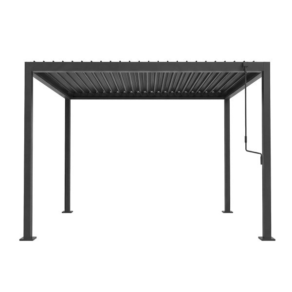 Pergola Ogrodowa Bioklimatyczna Stalowa SOLA 3x4 m Antracyt NORDVIC