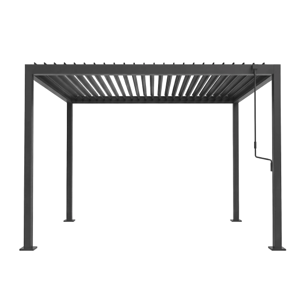 Pergola Ogrodowa Bioklimatyczna Stalowa SOLA 3x4 m Antracyt NORDVIC