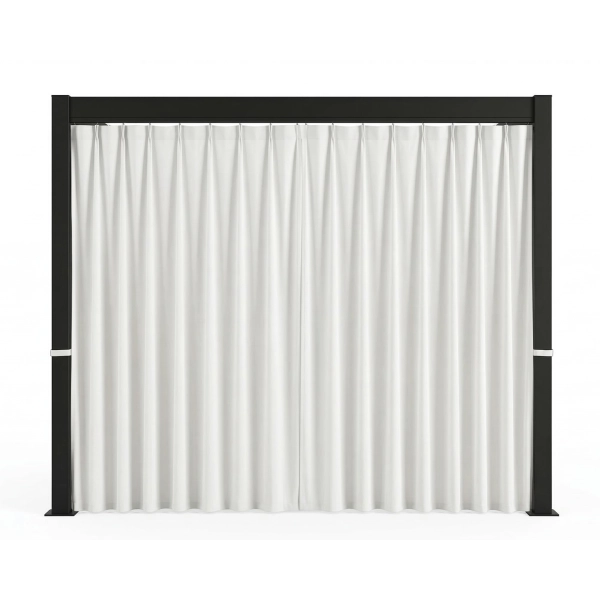 Zasłona do Drzwi przesuwnych szklanych pergoli Skyline NORDVIC 4 m biała