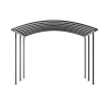 Wiata zadaszenie garażowe NORDVIC Frej 3x5 - 302 x 508 x 230 cm z poliwęglanem 6 mm, Cold Grey