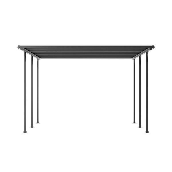 Wiata zadaszenie garażowe NORDVIC Njord 3x5 - 313 x 502 x 205 cm z poliwęglanem 6 mm, Cold Grey