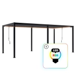 Pergola ogrodowa tarasowa aluminiowa NORDVIC Skyline LED Light 3 x 6 m Antracyt