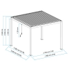 Pergola ogrodowa tarasowa aluminiowa NORDVIC Skyline 3 x 2,5 m Antracyt