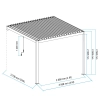 Pergola przyścienna  tarasowa aluminiowa NORDVIC Skyline LED Light - 3 x 4 m Antracyt