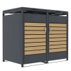 Zabudowa koszy 2x120 l wiata śmietnikowa stalowa, Nordvic