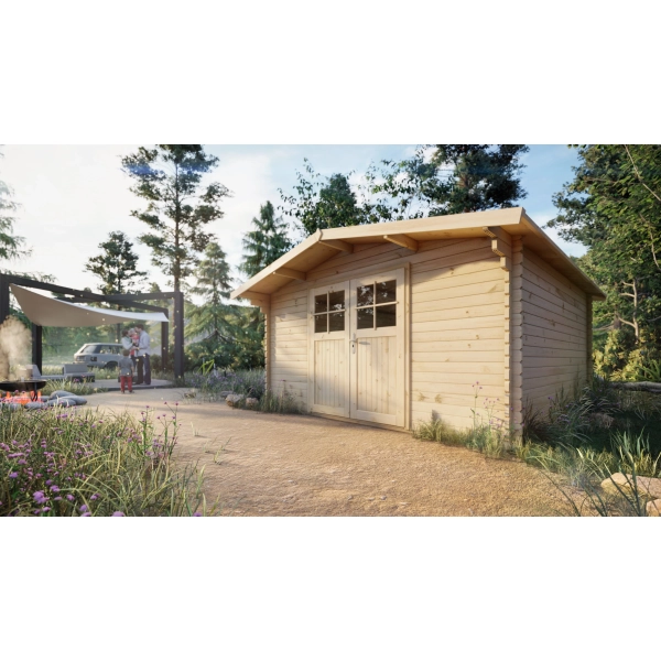 Domek ogrodowy letniskowy drewniany 4x4 m Elva 1, Nordwood