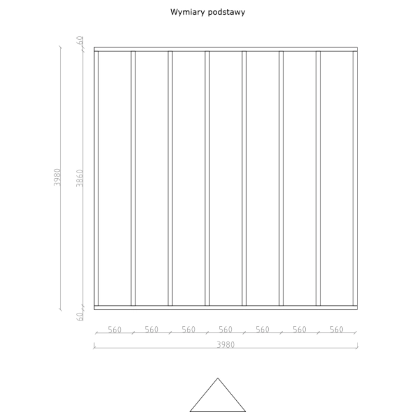 Domek ogrodowy letniskowy drewniany 4x4 m Elva 1, Nordwood
