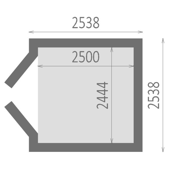Domek ogrodowy drewniany 250x250 cm Lykke, Nordwood