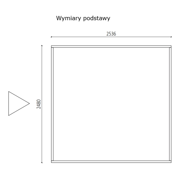 Domek ogrodowy drewniany 250x250 cm Lykke, Nordwood