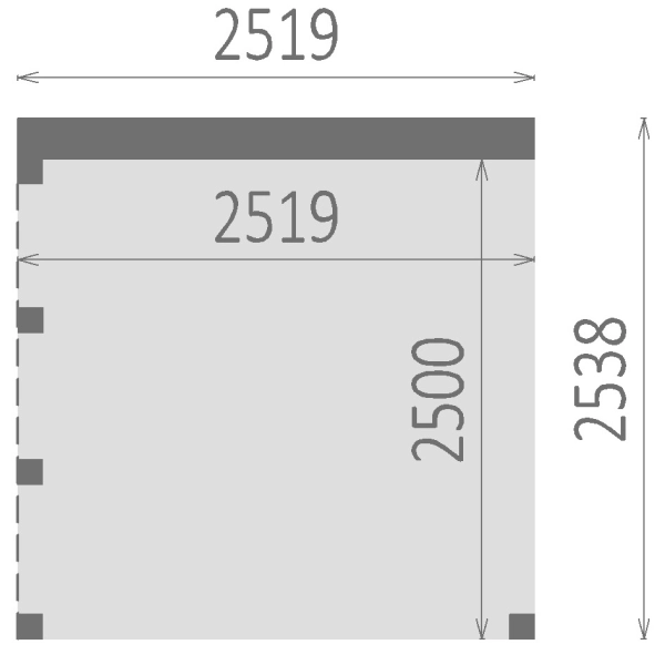 Domek ogrodowy drewniany 250x250 cm Lykke, Nordwood