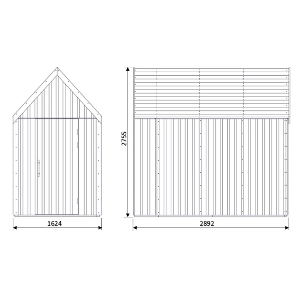 Skandynawski domek ogrodowy drewniany 162x289 cm Skarv 2, Nordwood