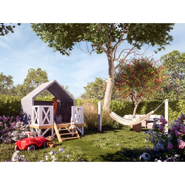 Domek dla dzieci Skog Kids 1,8x1,3 m drewniany, Nordwood