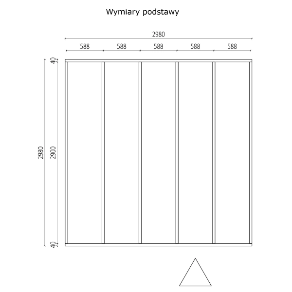 Domek ogrodowy drewniany 3,4x3,4 m Sommar, Nordwood