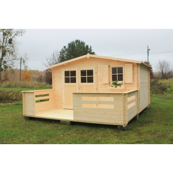 Domek ogrodowy letniskowy drewniany 4,4x3,4 m Torp, Nordwood