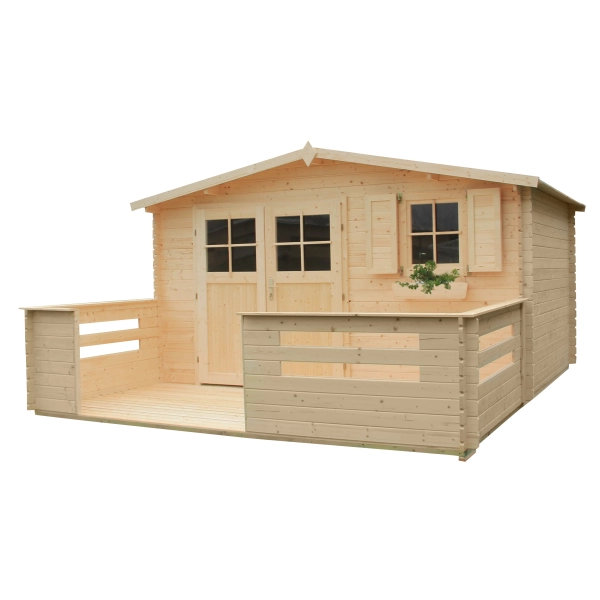 Domek ogrodowy letniskowy drewniany 4,4x3,4 m Torp, Nordwood