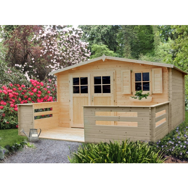 Domek ogrodowy letniskowy drewniany 4,4x3,4 m Torp, Nordwood