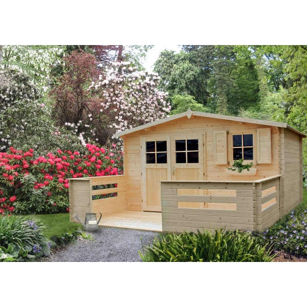 Domek ogrodowy letniskowy drewniany 4,4x3,4 m Torp, Nordwood