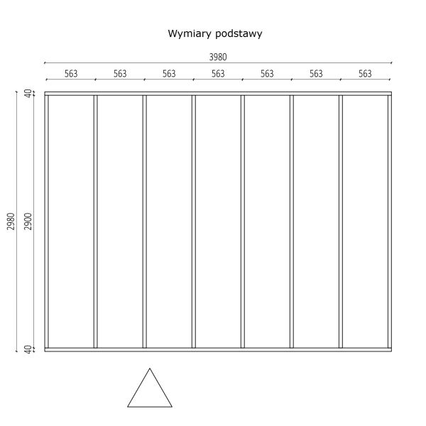 Domek ogrodowy letniskowy drewniany 4,4x3,4 m Torp, Nordwood
