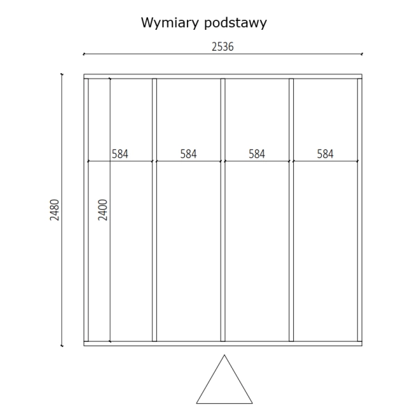 Domek ogrodowy drewniany 250x250 cm Vika 1 drzwi, Nordwood