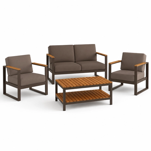 Zestaw Wypoczynkowy Ogrodowy BELLANTI Skagen Nordic Brown 4os.